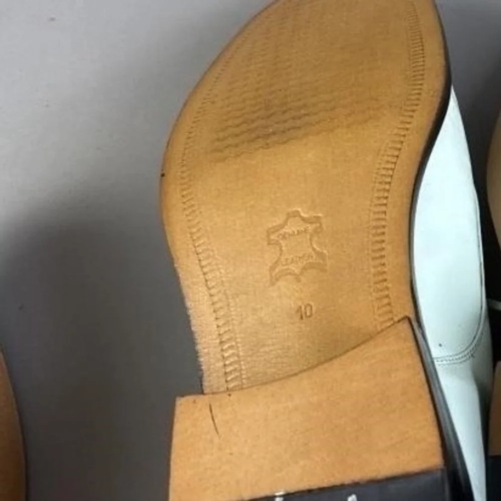 Vintage Mens Mint Green Dress Shoes Size 10 Apron Genuine Leather Sole Oxford‎